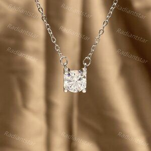 NEW Certified 1ct. t.w. Moissanite 4 Prone Necklace